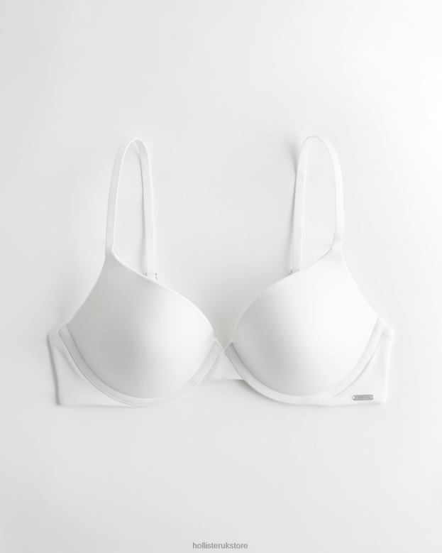 Tops Hollister Women Gilly Hicks Bare Comfort Push-Up T-Shirt Bra 4882068 White