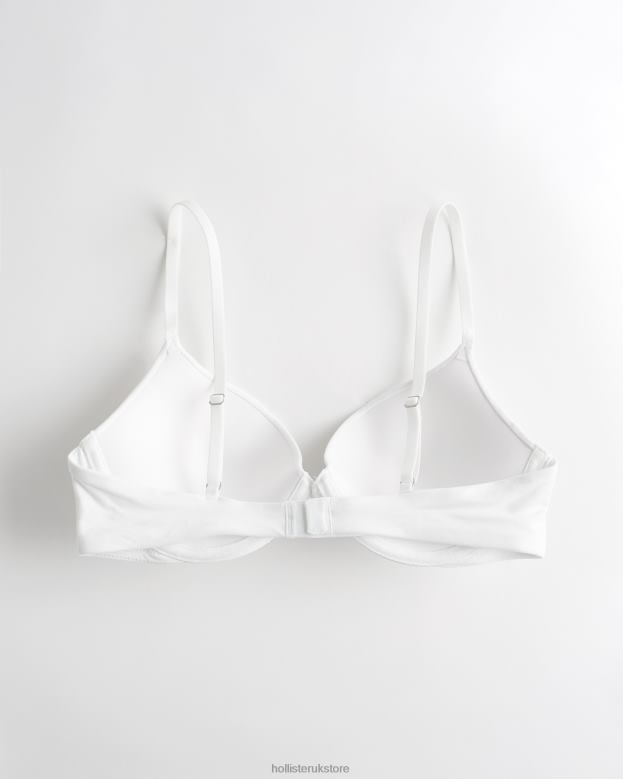 Tops Hollister Women Gilly Hicks Bare Comfort Push-Up T-Shirt Bra 4882068 White
