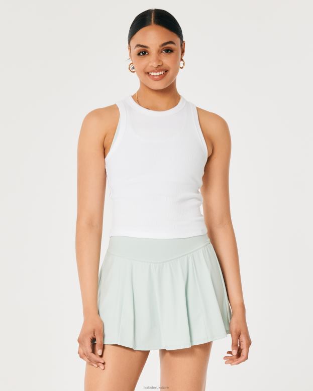 Tops Hollister Women Gilly Hicks Cotton High-Neck Tank 48820181 White