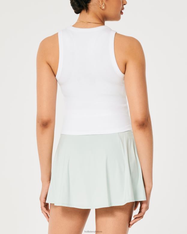 Tops Hollister Women Gilly Hicks Cotton High-Neck Tank 48820181 White