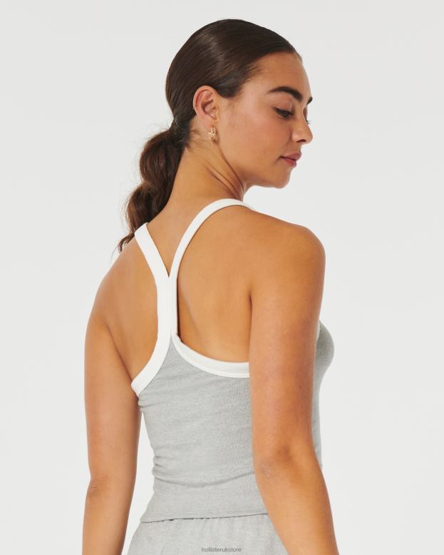 Tops Hollister Women Gilly Hicks Cozy Tank 48820454 Light Heather Grey