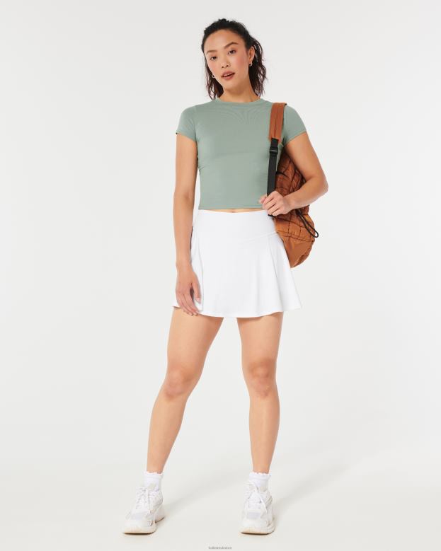 Tops Hollister Women Gilly Hicks Crew Baby Sleep Tee 48820177 Light Green