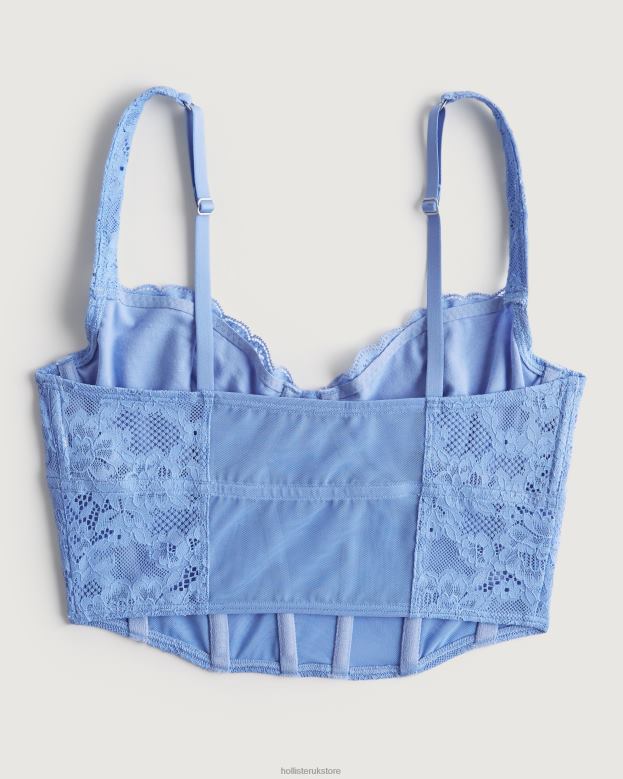 Tops Hollister Women Gilly Hicks Lace Bustier 48820142 Blue Lace