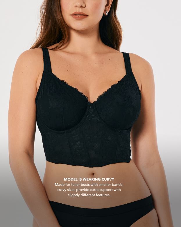 Tops Hollister Women Gilly Hicks Lace Bustier 48820142 Blue Lace