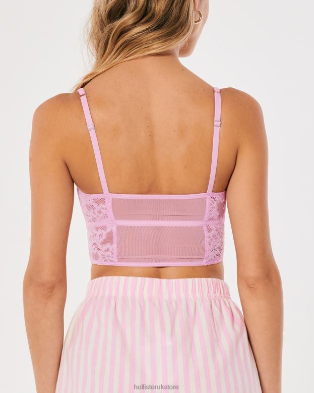 Tops Hollister Women Gilly Hicks Lace Bustier 48820145 Light Pink