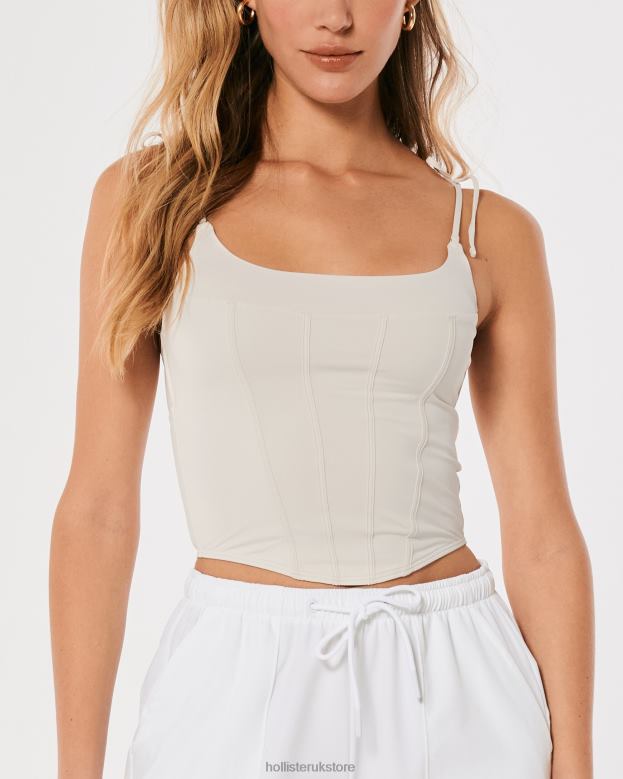 Tops Hollister Women Gilly Hicks Micro Corset 48820439 Light Grey