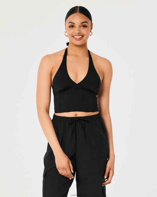 Tops Hollister Women Gilly Hicks Micro-Modal Halter Bustier 48820430 Black