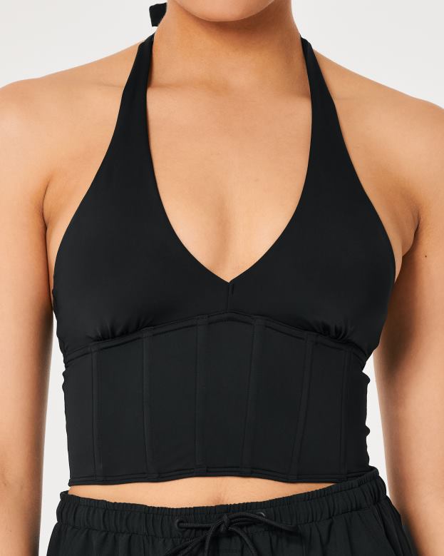 Tops Hollister Women Gilly Hicks Micro-Modal Halter Bustier 48820430 Black