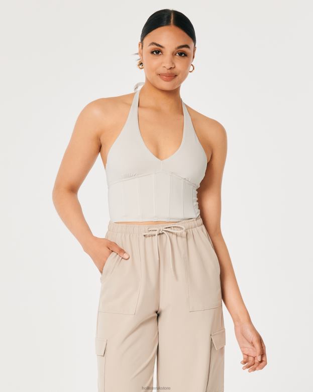 Tops Hollister Women Gilly Hicks Micro-Modal Halter Bustier 48820432 Off White