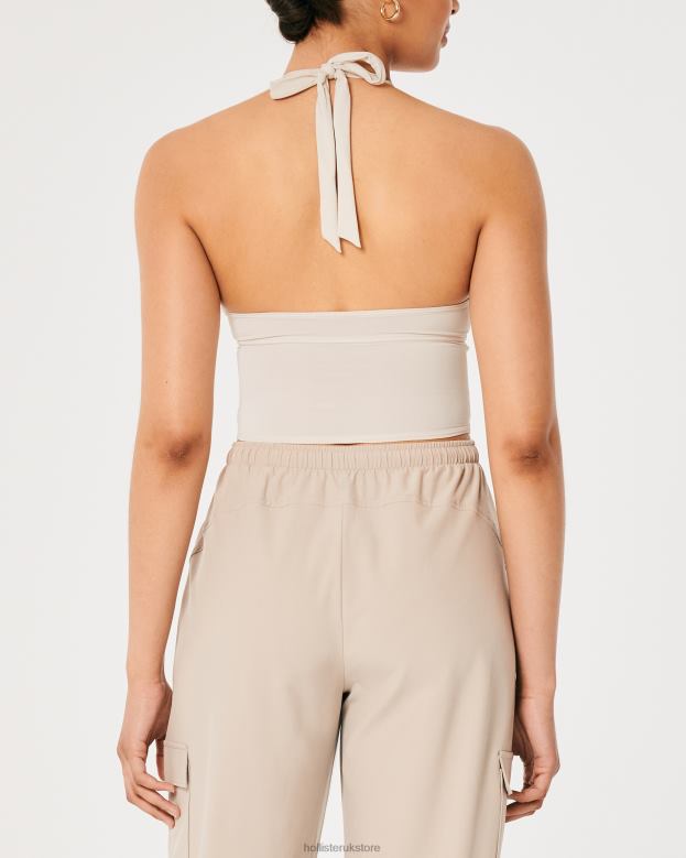 Tops Hollister Women Gilly Hicks Micro-Modal Halter Bustier 48820432 Off White