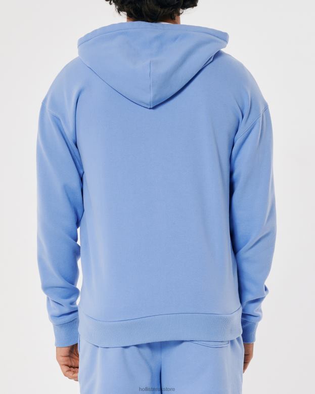 Tops Hollister Women Gilly Hicks Smile Series Logo Full-Zip Hoodie 48820441 Blue