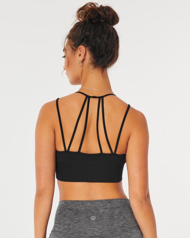 Tops Hollister Women Gilly Hicks Strappy Scoop Bralette 48820431 Black