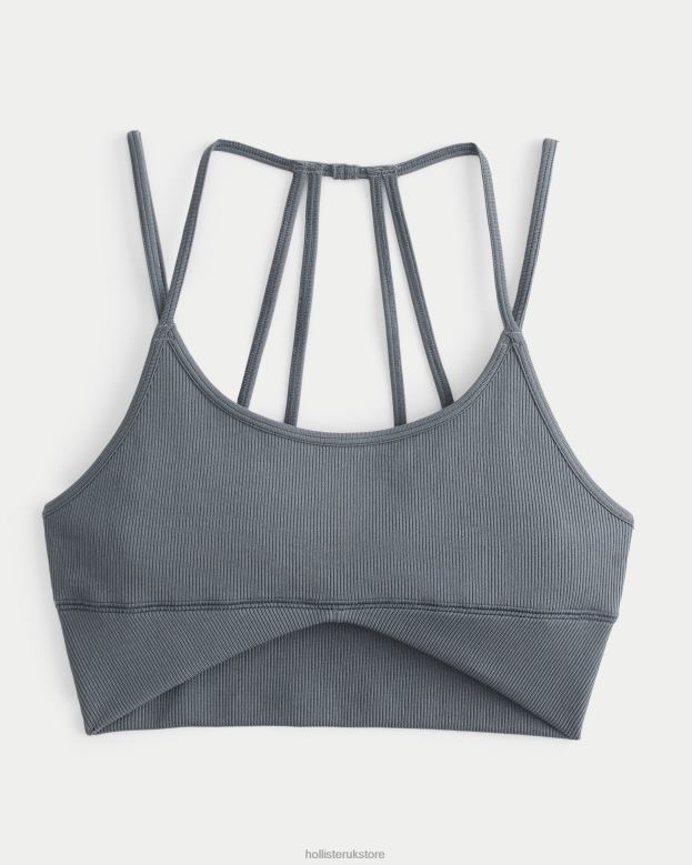 Tops Hollister Women Gilly Hicks Strappy Scoop Bralette 48820435 Dark Blue