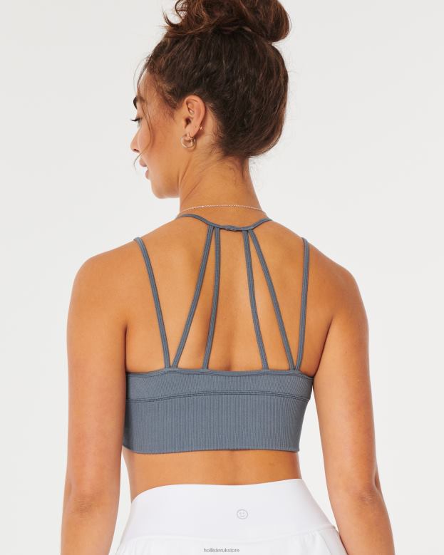 Tops Hollister Women Gilly Hicks Strappy Scoop Bralette 48820435 Dark Blue
