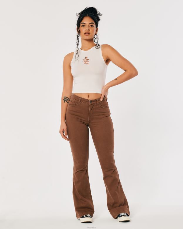 Tops Hollister Women High-Neck Angel Graphic Tank 48820260 Cream