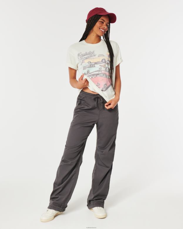 Tops Hollister Women Oversized Classic Car Graphic Tee 4882061 White