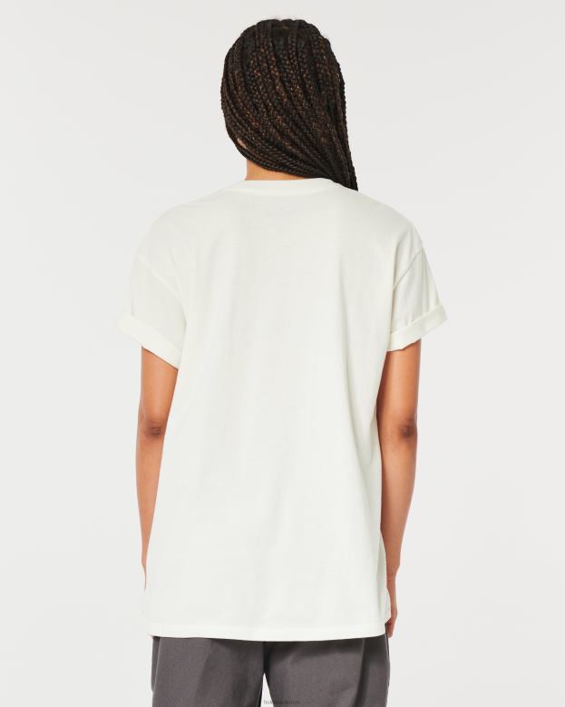 Tops Hollister Women Oversized Classic Car Graphic Tee 4882061 White