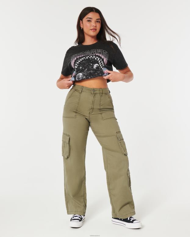 Tops Hollister Women Oversized Natural Wonder Graphic Tee 48820130 Black