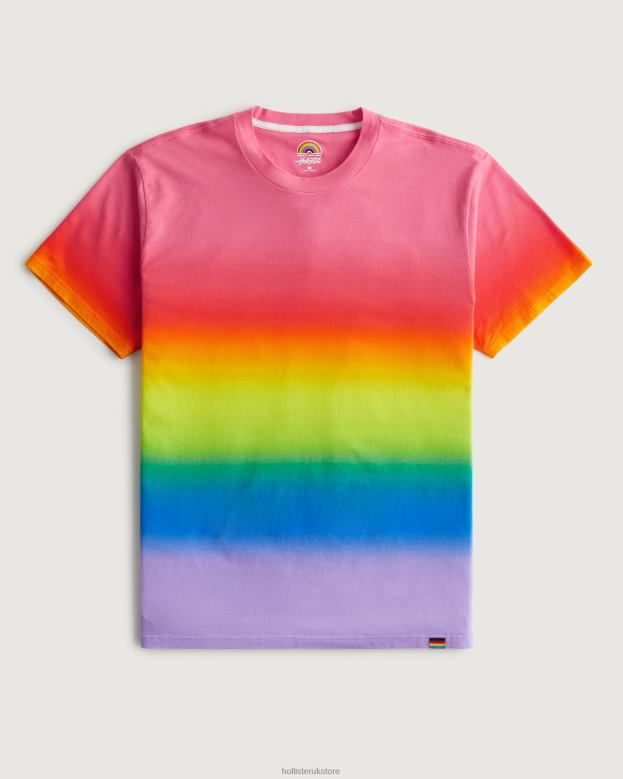 Tops Hollister Women Pride Relaxed Ombre Crew T-Shirt 48820176 Multi