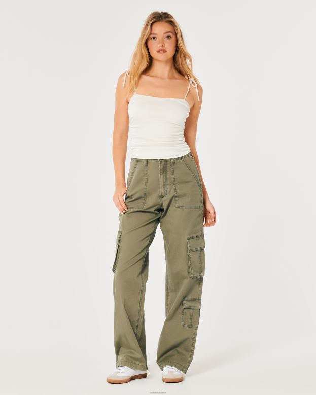 Tops Hollister Women Ruched Stretch Satin Top 48820234 White
