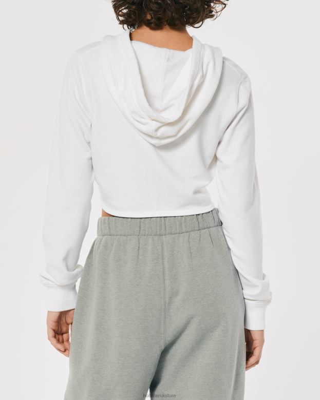 Tops Hollister Women Seamed Full-Zip Hoodie 48820226 White