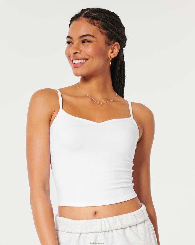 Tops Hollister Women Seamless Fabric Portrait Neckline Cami 48820244 White