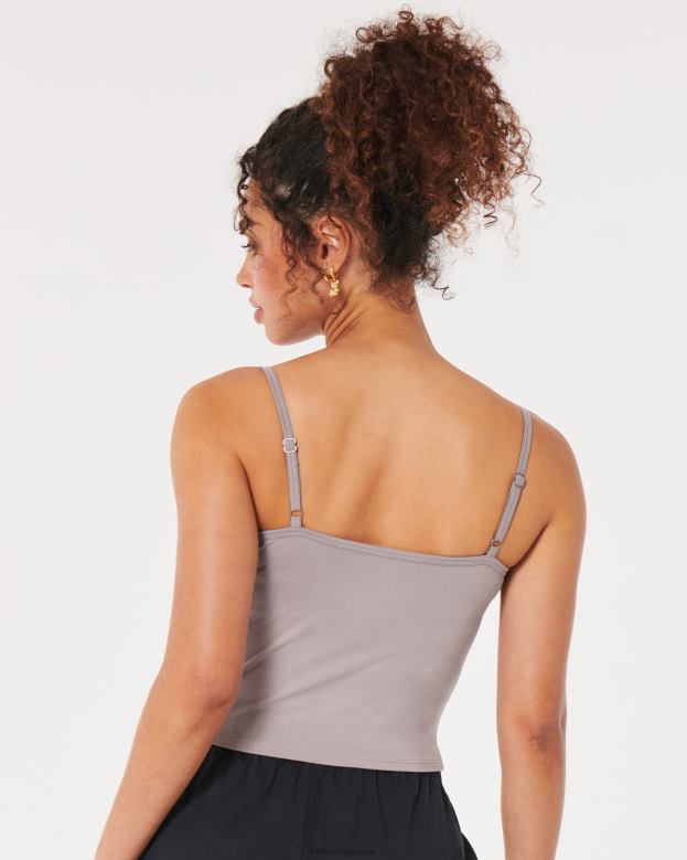 Tops Hollister Women Seamless Fabric Portrait Neckline Cami 48820382 Purple Grey