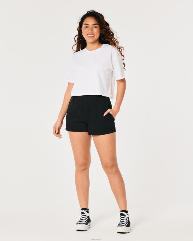 Tops Hollister Women Short-Sleeve Crop T-Shirt 48820169 White