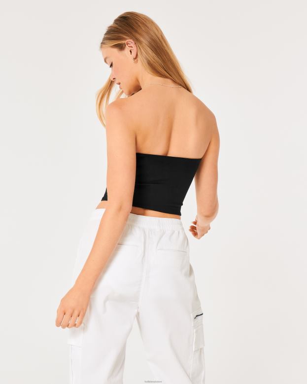 Tops Hollister Women Social Tourist Tube Top 48820238 Black
