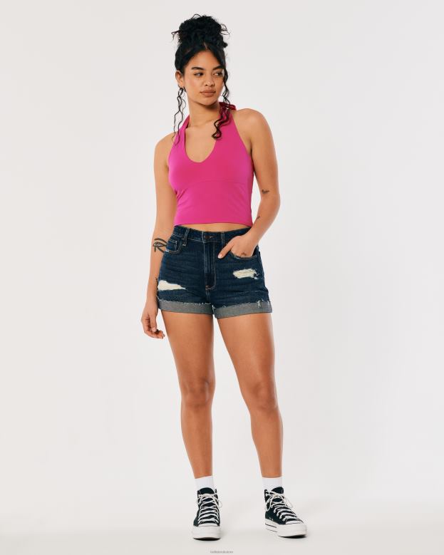 Tops Hollister Women V-Neck Halter Top 48820218 Pink