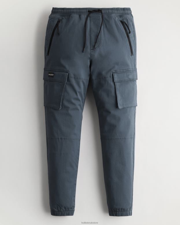 Bottoms Hollister Men Skinny Twill Cargo Joggers 488201251 Dark Slate