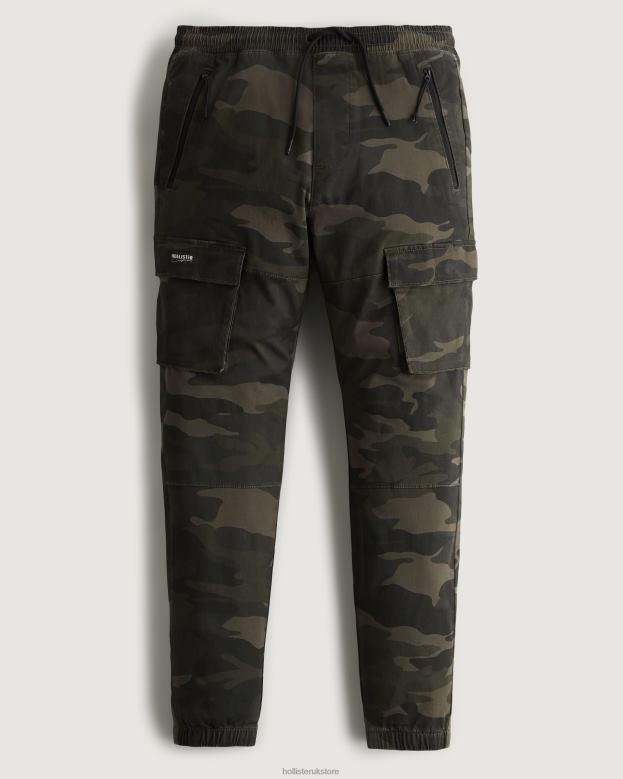 Bottoms Hollister Men Skinny Twill Cargo Joggers 488201393 Camo