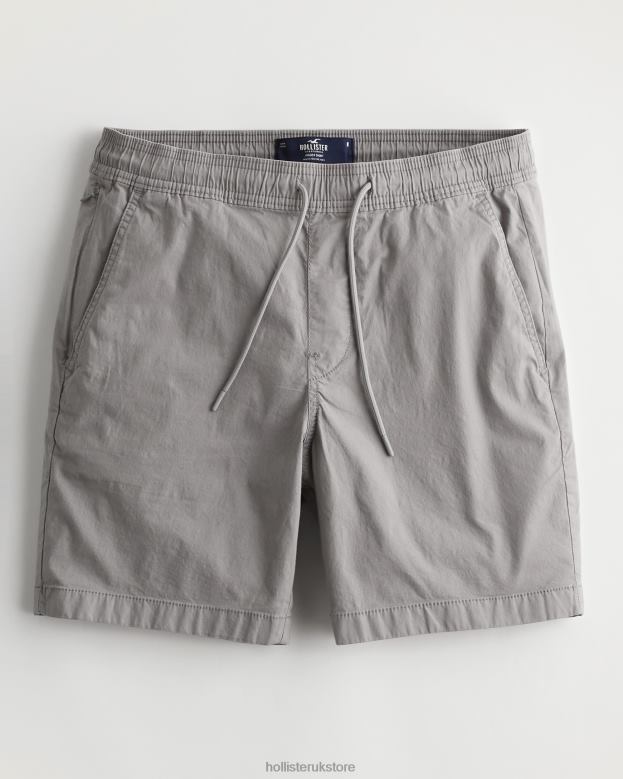 Bottoms Hollister Men Twill Jogger Shorts 7'' 488201145 Grey