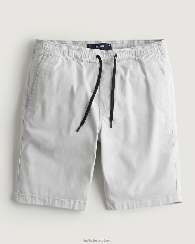 Bottoms Hollister Men Twill Jogger Shorts 9'' 488201204 Light Grey