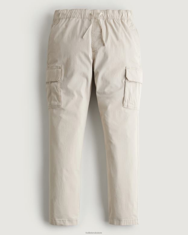 Bottoms Hollister Men Slim Cargo Pull-On Pants 488201305 Stone