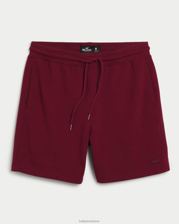 Bottoms Hollister Men Fleece Icon Shorts 7'' 488201362 Burgundy