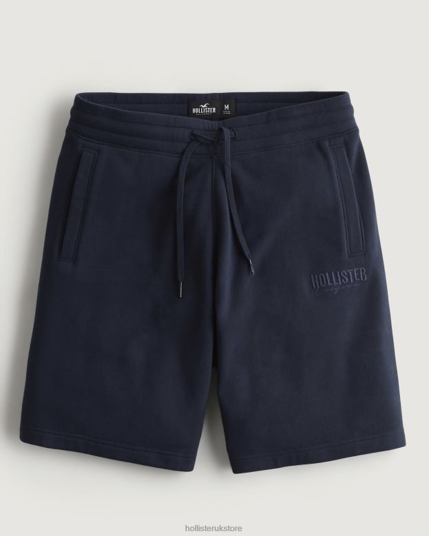 Bottoms Hollister Men Fleece Logo Shorts 9'' 488201249 Navy