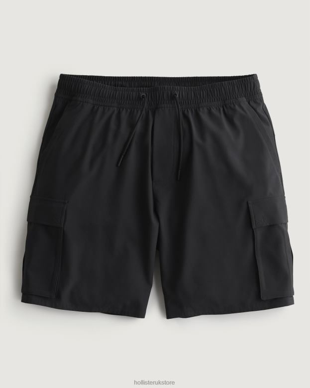 Bottoms Hollister Men Gilly Hicks Active Unlined Cargo Shorts 7'' 488201349 Black