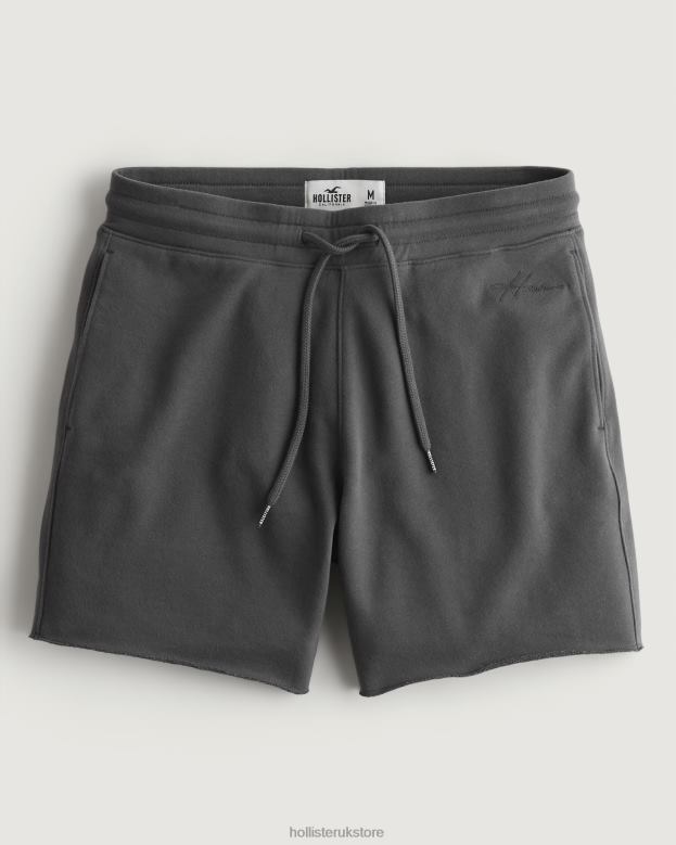 Bottoms Hollister Men Terry Fleece Logo Shorts 5'' 488201250 Dark Grey