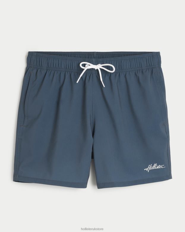 Bottoms Hollister Men Guard Swim Trunks 5'' 488201115 Slate