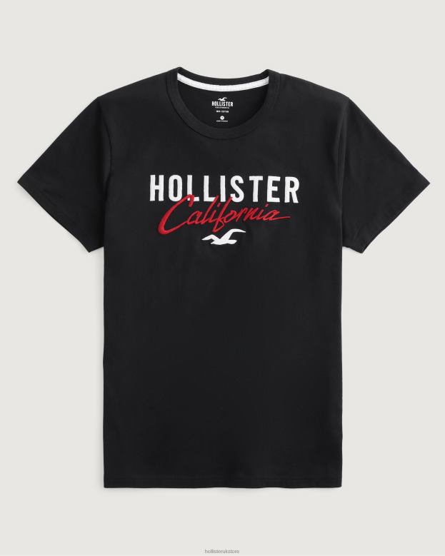 Tops Hollister Men Logo Graphic Tee 48820986 Black