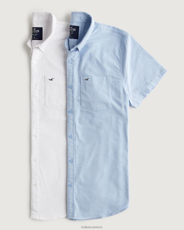 Tops Hollister Men Short-Sleeve Oxford Shirt 2-Pack 48820913 Multi