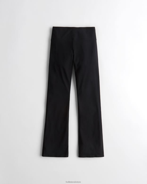 Bottoms Hollister Women Ultra High-Rise Bootcut Leggings 48820641 Black