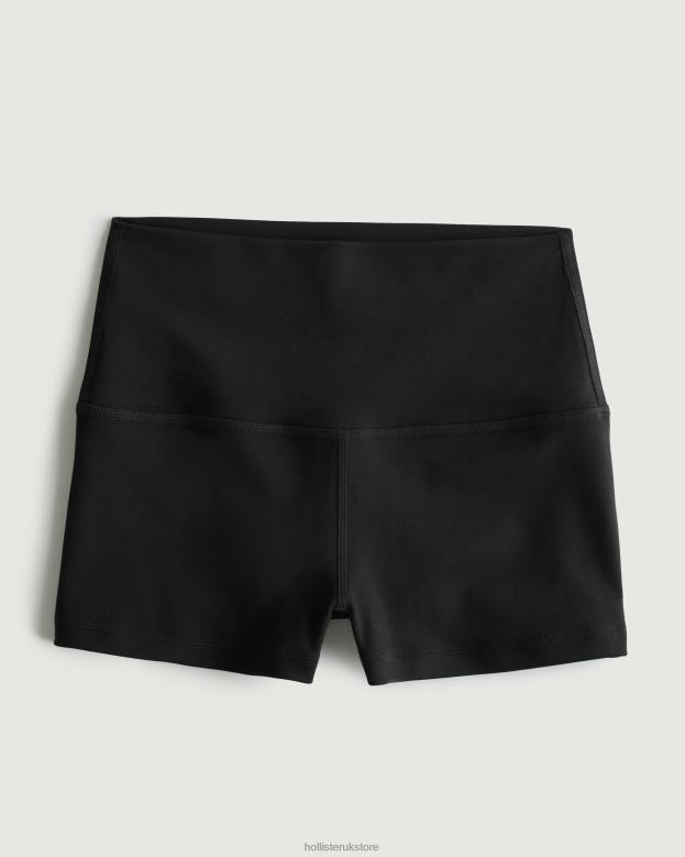 Bottoms Hollister Women Gilly Hicks Active Recharge High Rise Shorties 2'' 48820668 Black