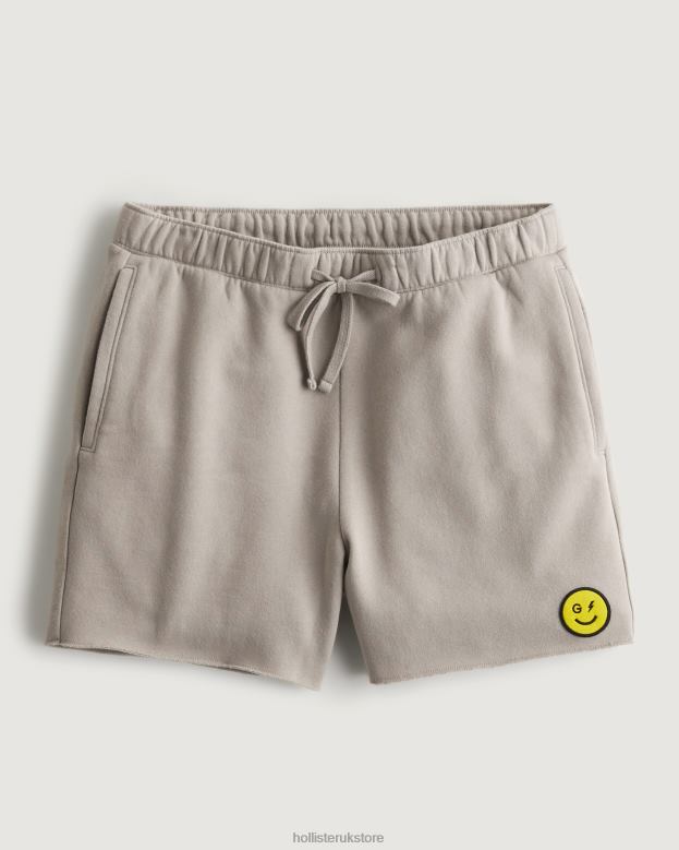 Bottoms Hollister Women Gilly Hicks Smile Series Logo Fleece Shorts 488201411 Light Brown