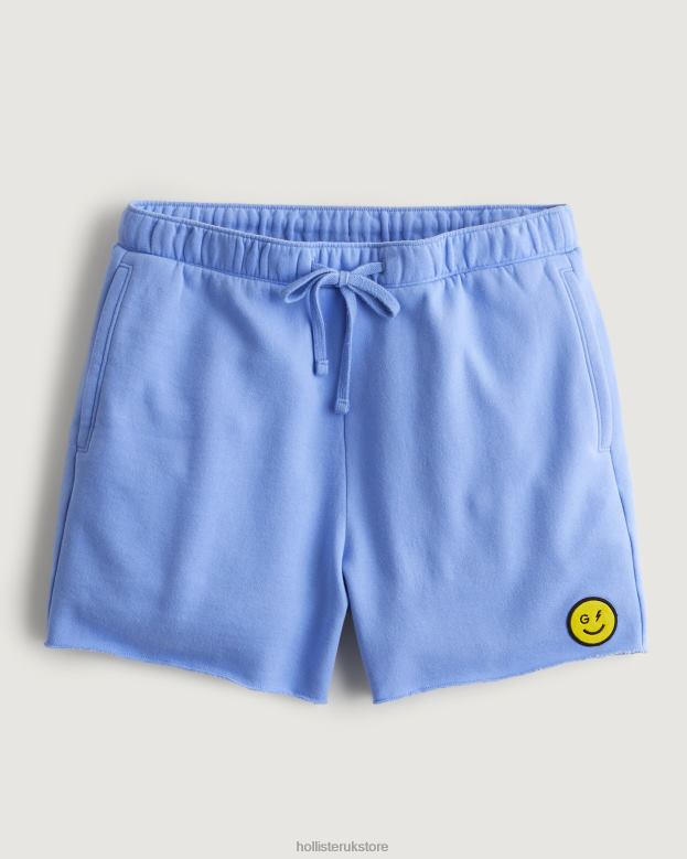 Bottoms Hollister Women Gilly Hicks Smile Series Logo Fleece Shorts 488201412 Blue