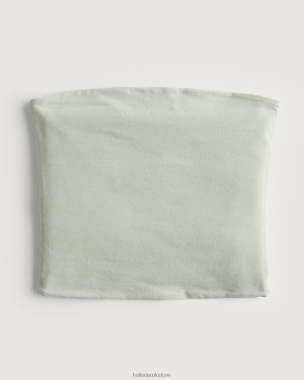 Tops Hollister Women Strapless Tube Top 48820421 Sage Green