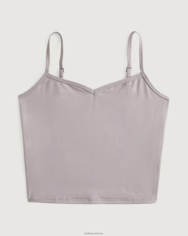 Tops Hollister Women Seamless Fabric Portrait Neckline Cami 48820382 Purple Grey
