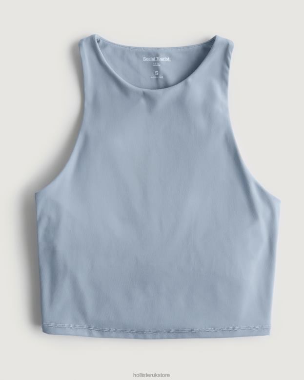Tops Hollister Women Social Tourist High-Neck Tank 48820375 Light Blue